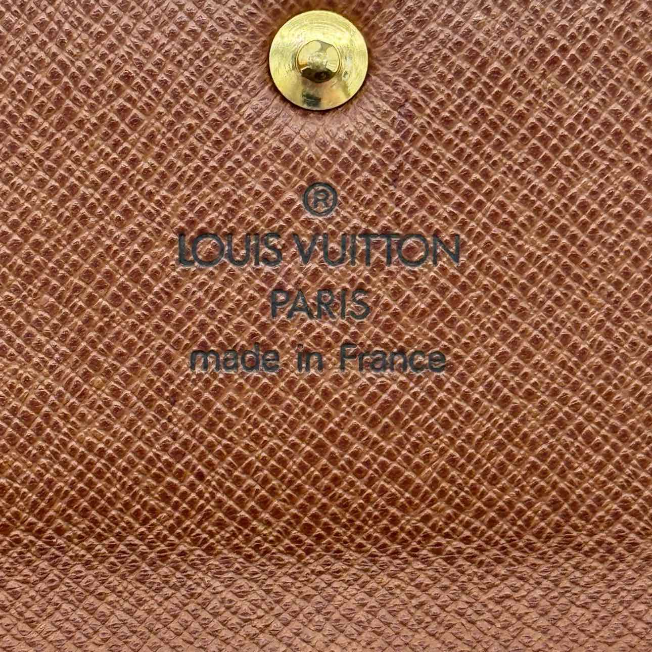 LOUIS VUITTON Monogram Canvas Sarah Wallet Brown