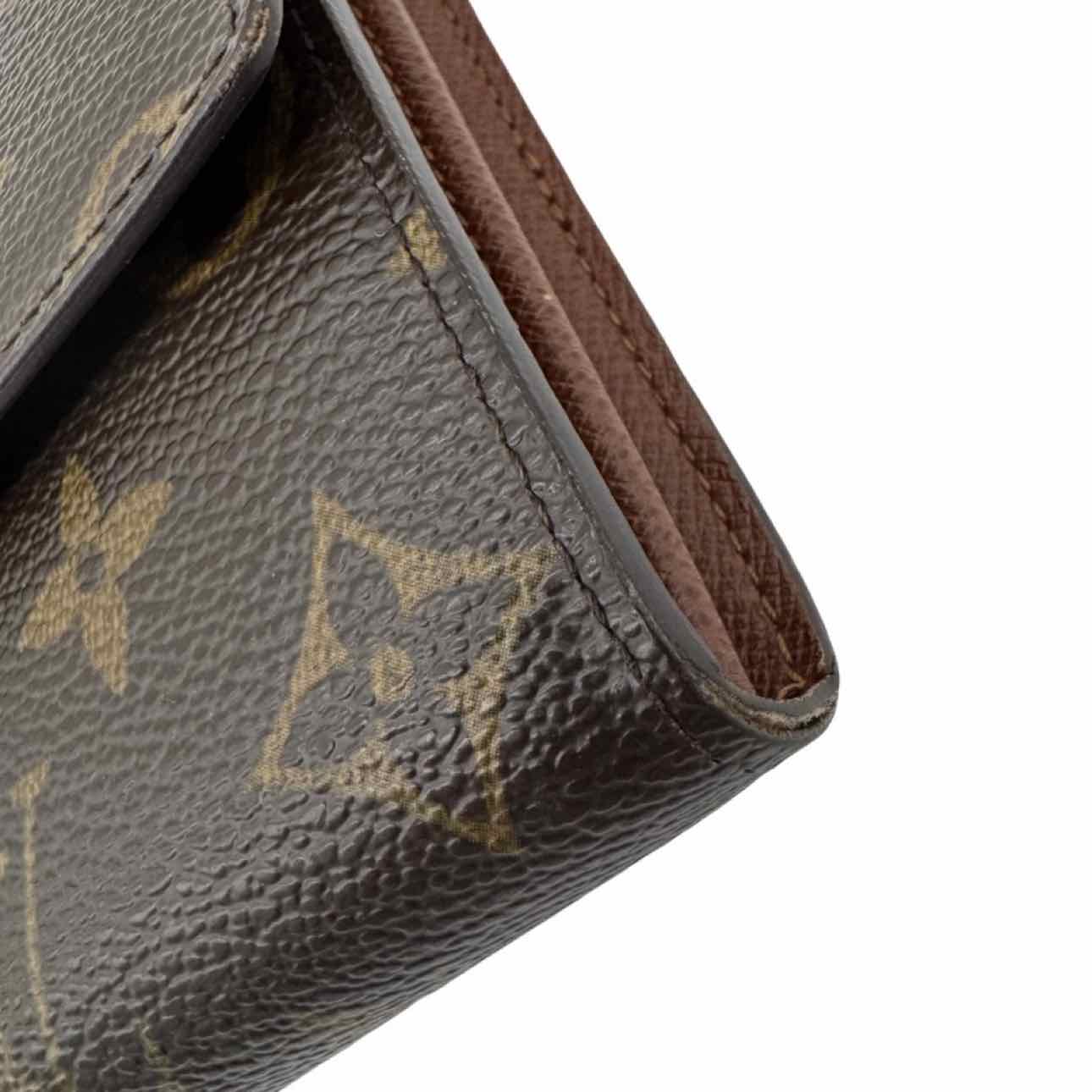 LOUIS VUITTON Monogram Canvas Sarah Wallet Brown