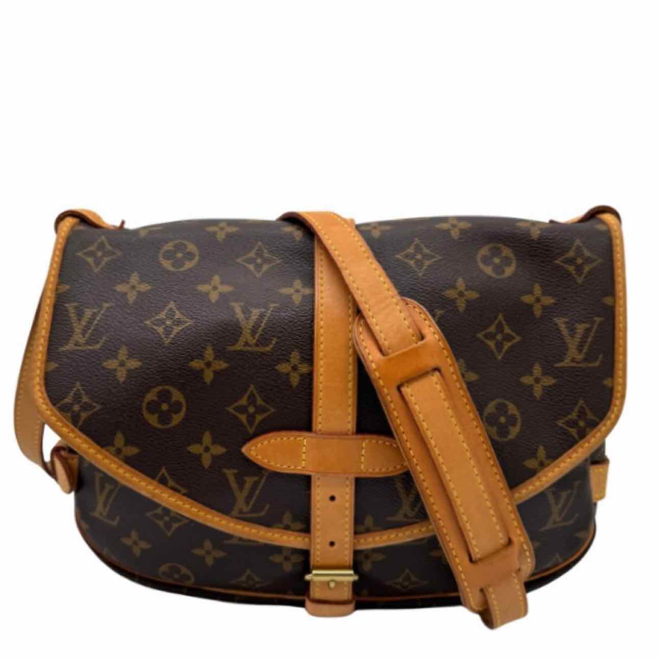 LOUIS VUITTON Monogram Canvas Saumur 30 Brown Messenger Bag