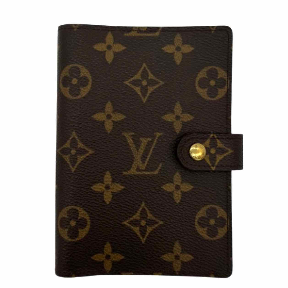 LOUIS VUITTON Monogram Canvas Small Ring Agenda Cover Brown