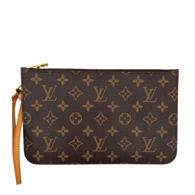 LOUIS VUITTON Monogram Canvas Wristlet Brown (Pre-Owned)