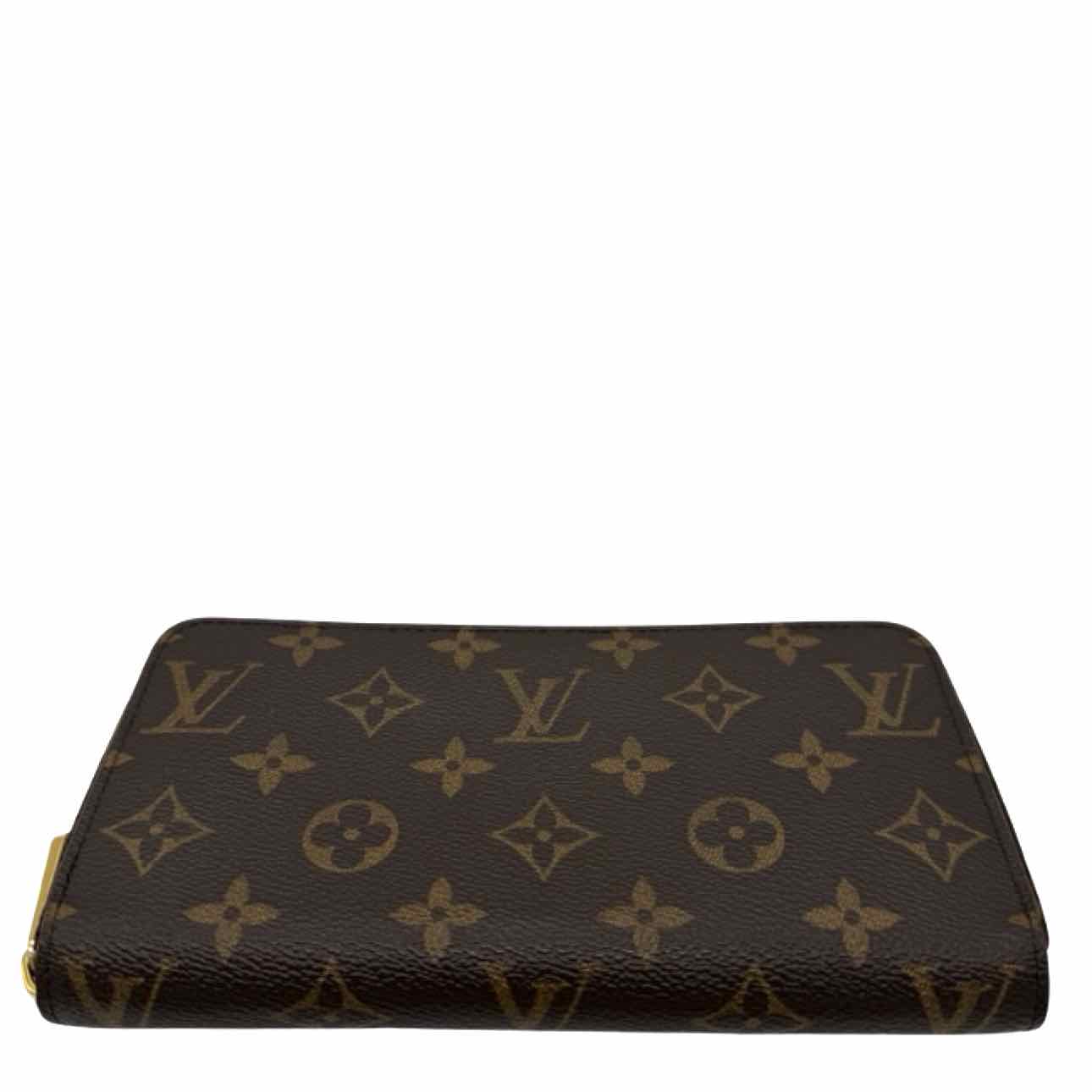 LOUIS VUITTON Monogram Canvas Zippy Wallet Brown