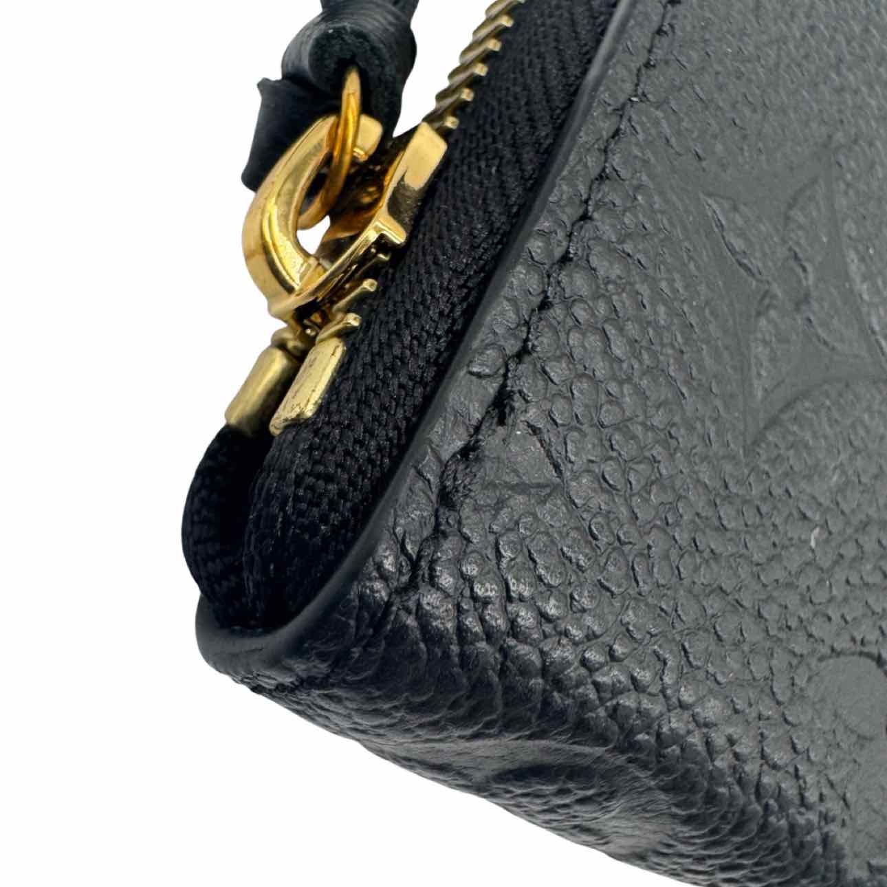 LOUIS VUITTON Monogram Empreinte Clemence Wallet Black