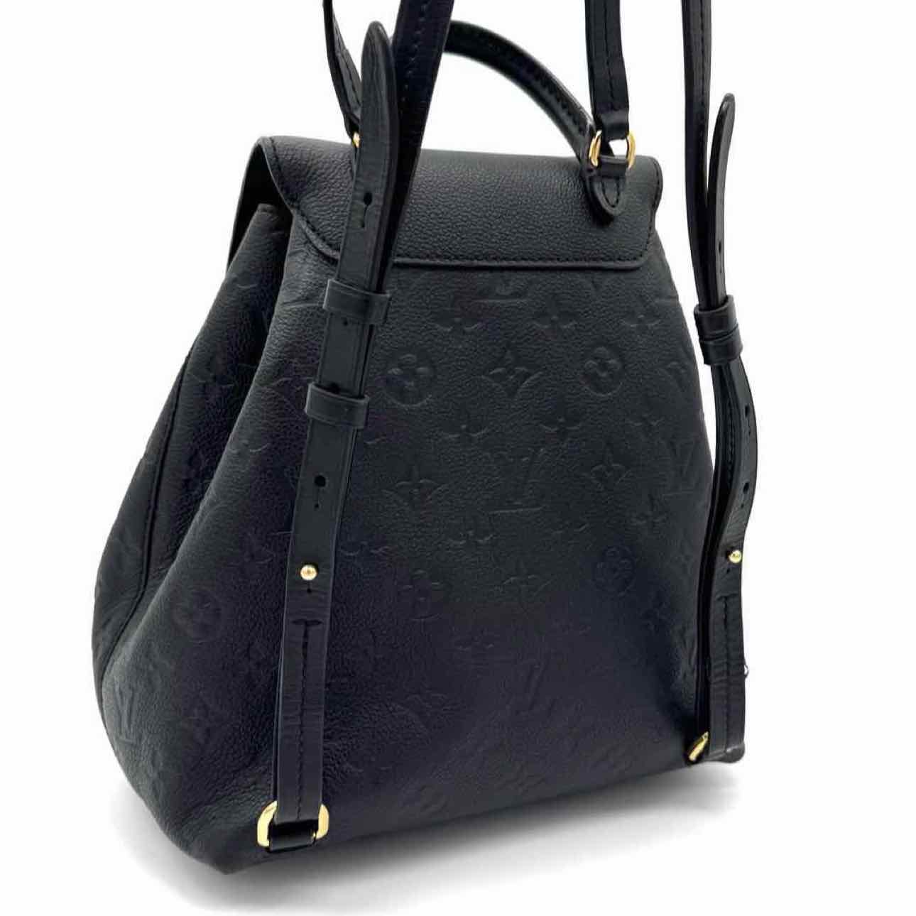 LOUIS VUITTON Monogram Empreinte Leather Montsouris Backpack NM Black