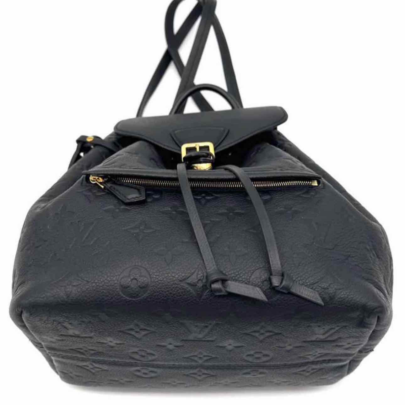 LOUIS VUITTON Monogram Empreinte Leather Montsouris Backpack NM Black