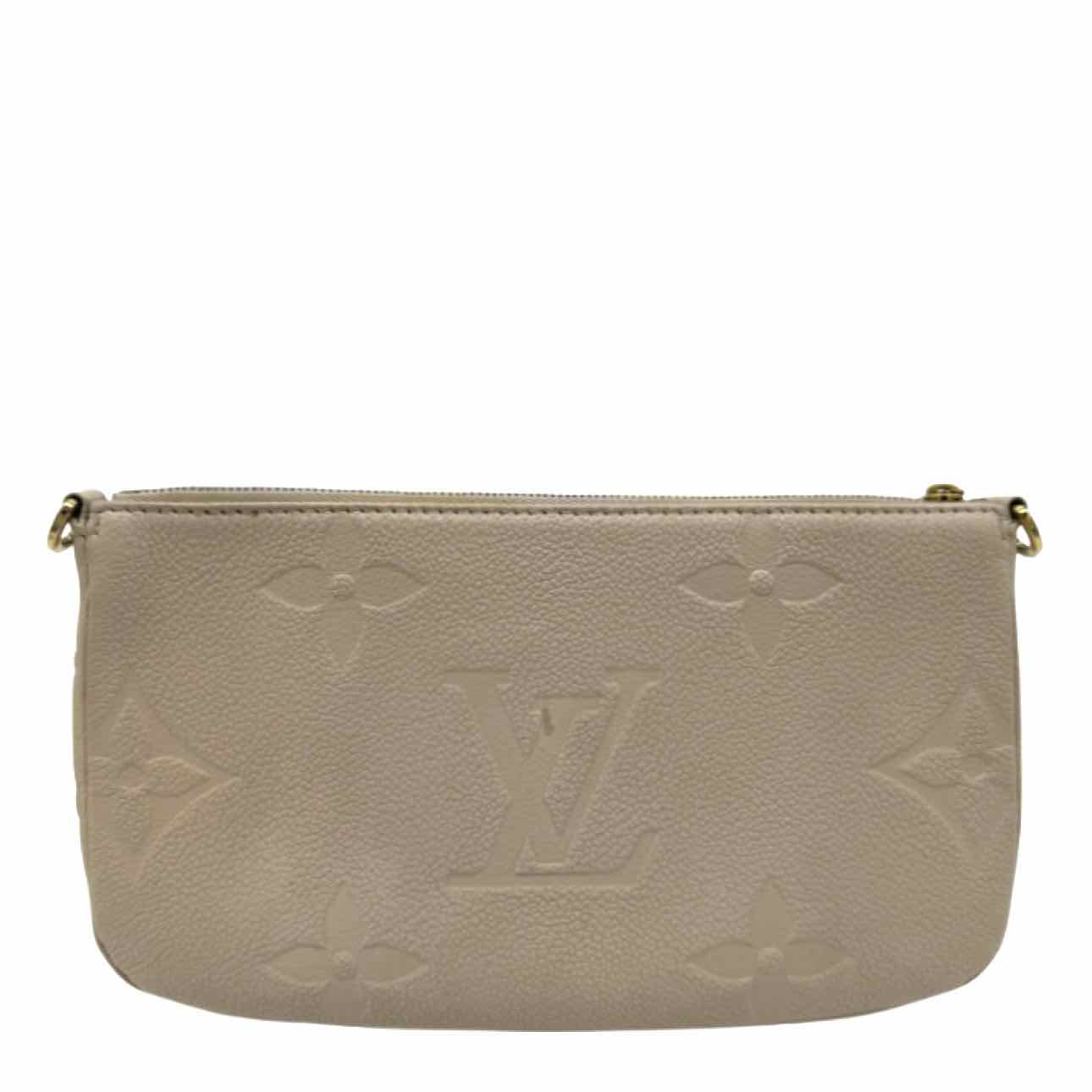 LOUIS VUITTON Monogram Empreinte Multi Pochette Accessoires  Beige Crossbody Bag
