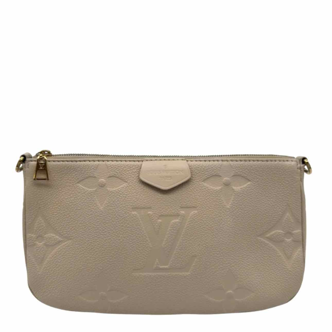 LOUIS VUITTON Monogram Empreinte Multi Pochette Accessoires  Beige Crossbody Bag