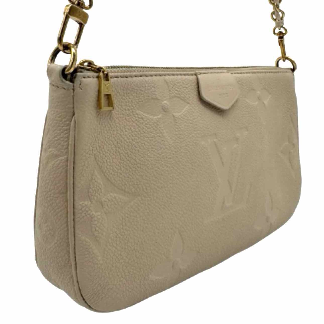 LOUIS VUITTON Monogram Empreinte Multi Pochette Accessoires  Beige Crossbody Bag