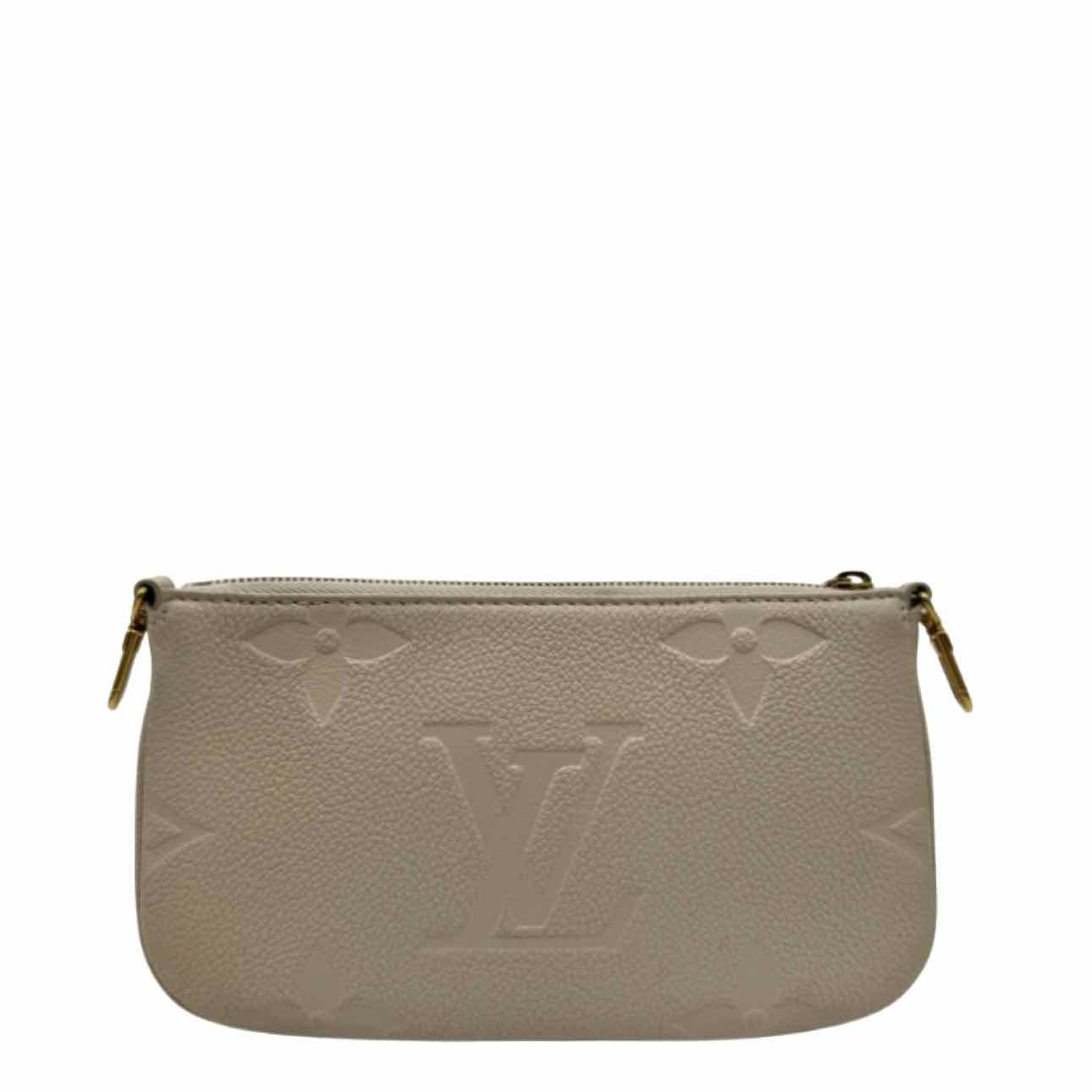 LOUIS VUITTON Monogram Empreinte Multi Pochette Accessoires  Beige Crossbody Bag