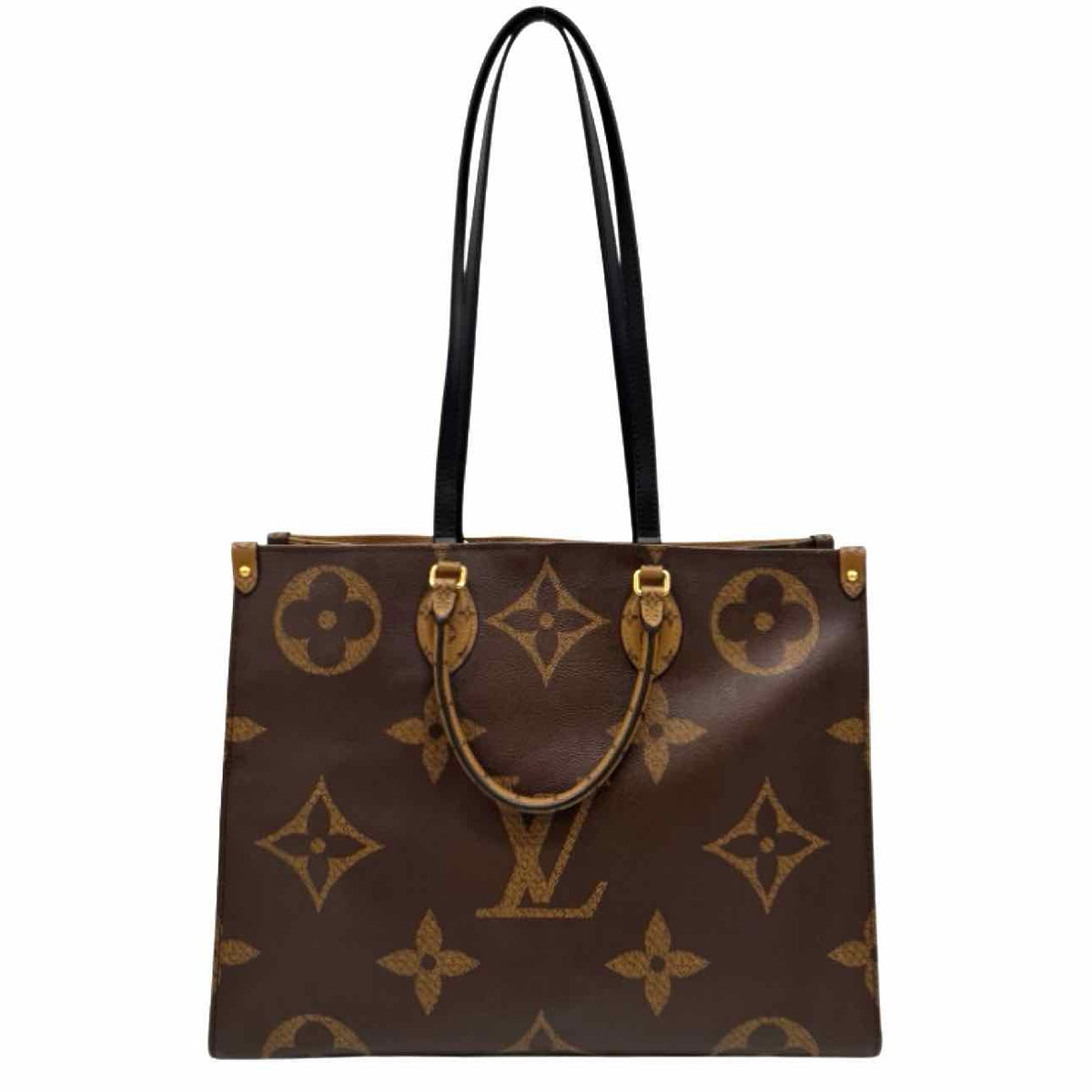 LOUIS VUITTON Monogram Giant Canvas OnTheGo GM Tote Brown