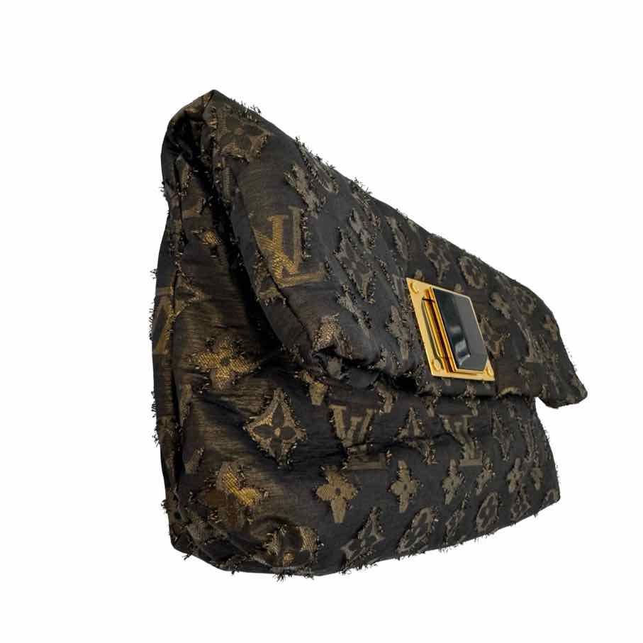 LOUIS VUITTON Monogram Lurex Jacquard Altair Clutch Bronze (Pre-Owned)