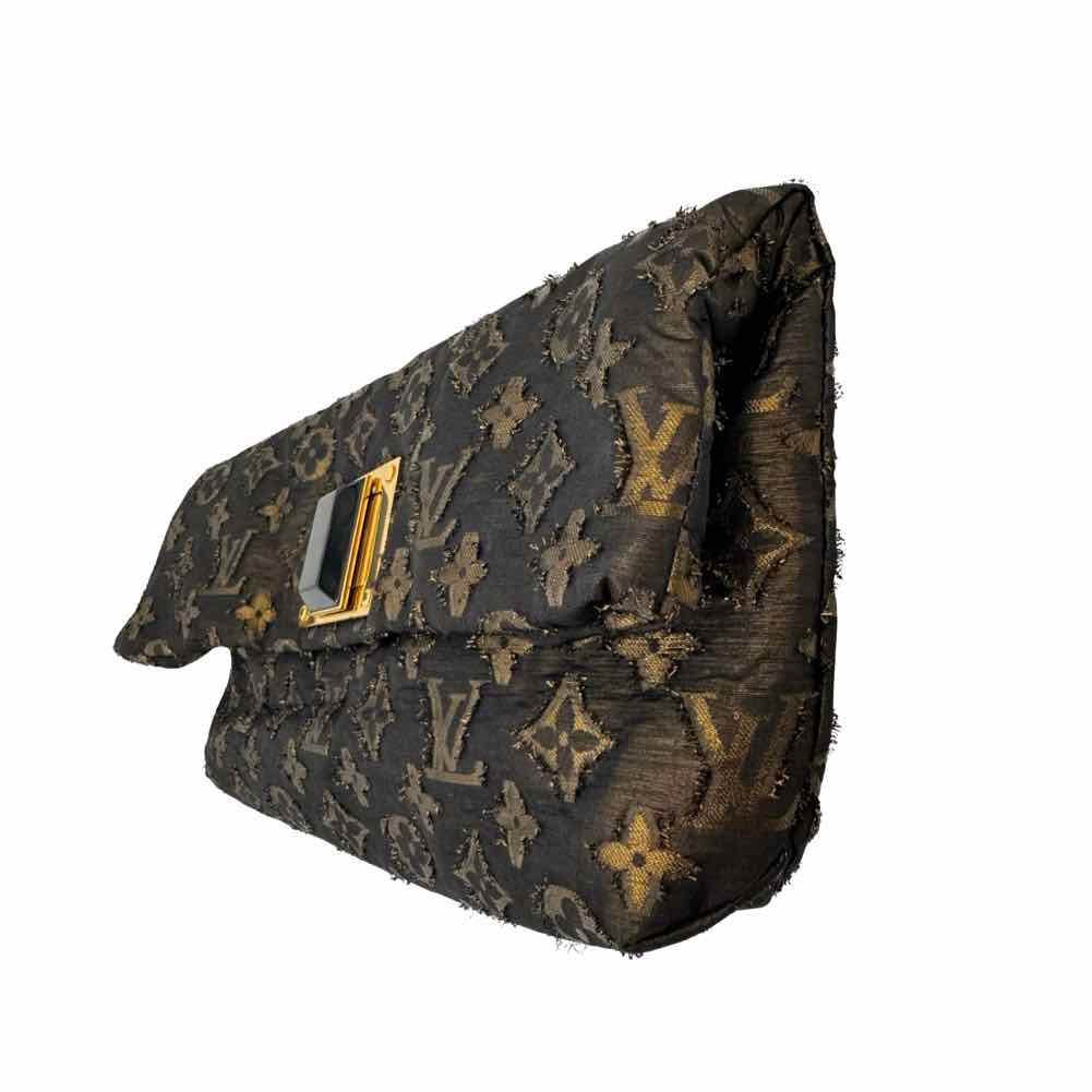LOUIS VUITTON Monogram Lurex Jacquard Altair Clutch Bronze (Pre-Owned)