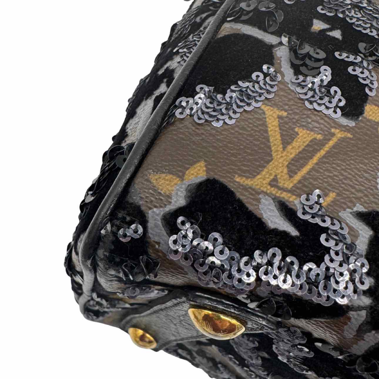 LOUIS VUITTON Monogram Speedy 30 Fleur De Jais Handbag