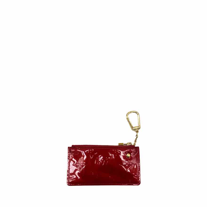 LOUIS VUITTON Patent Leather Vernis Pouch Red  (Pre-Owned)