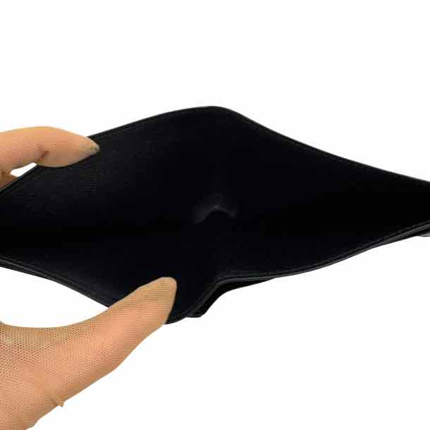 LOUIS VUITTON Taiga Leather Bifold Wallet Black (Pre-Owned)