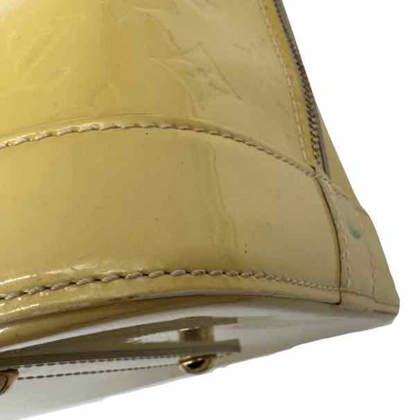 LOUIS VUITTON Vernis Leather Alma GM Yellow