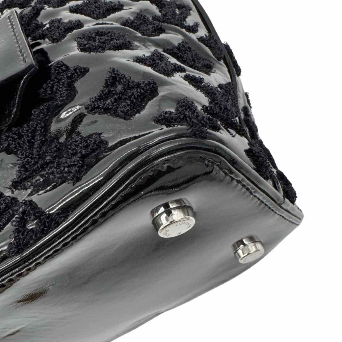 LOUIS VUITTON Vernis Monogram Fascination Lockit Tote Black