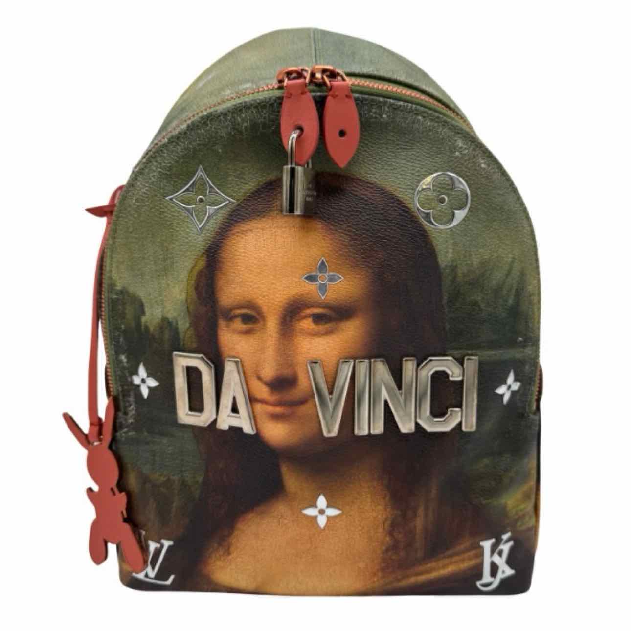 LOUIS VUITTON X Jeff Koons Canvas Masters Da Vinci Palm Springs PM Backpack