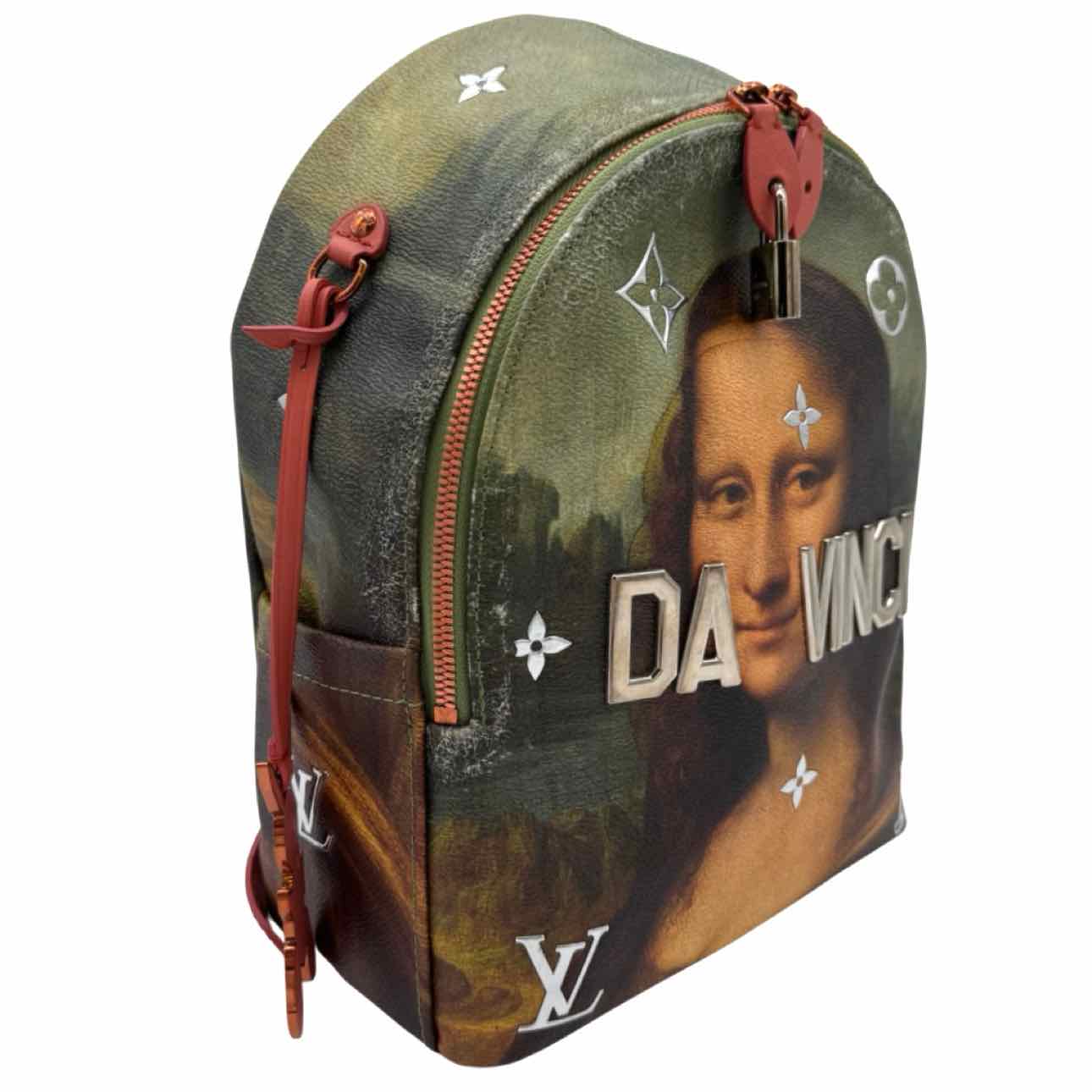 LOUIS VUITTON X Jeff Koons Canvas Masters Da Vinci Palm Springs PM Backpack