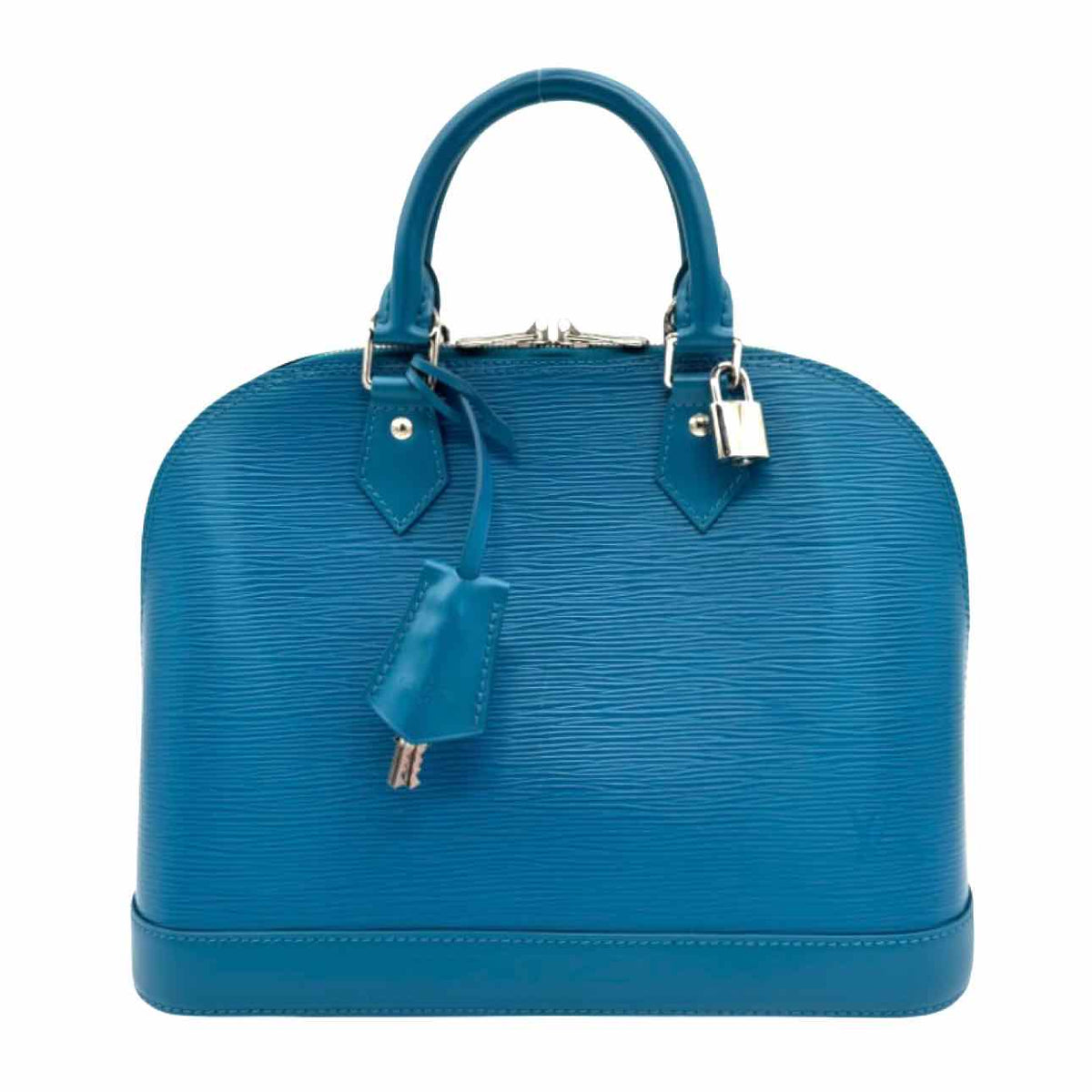 LOUIS VUITTON Epi Leather Alma PM Turquoise Handbag