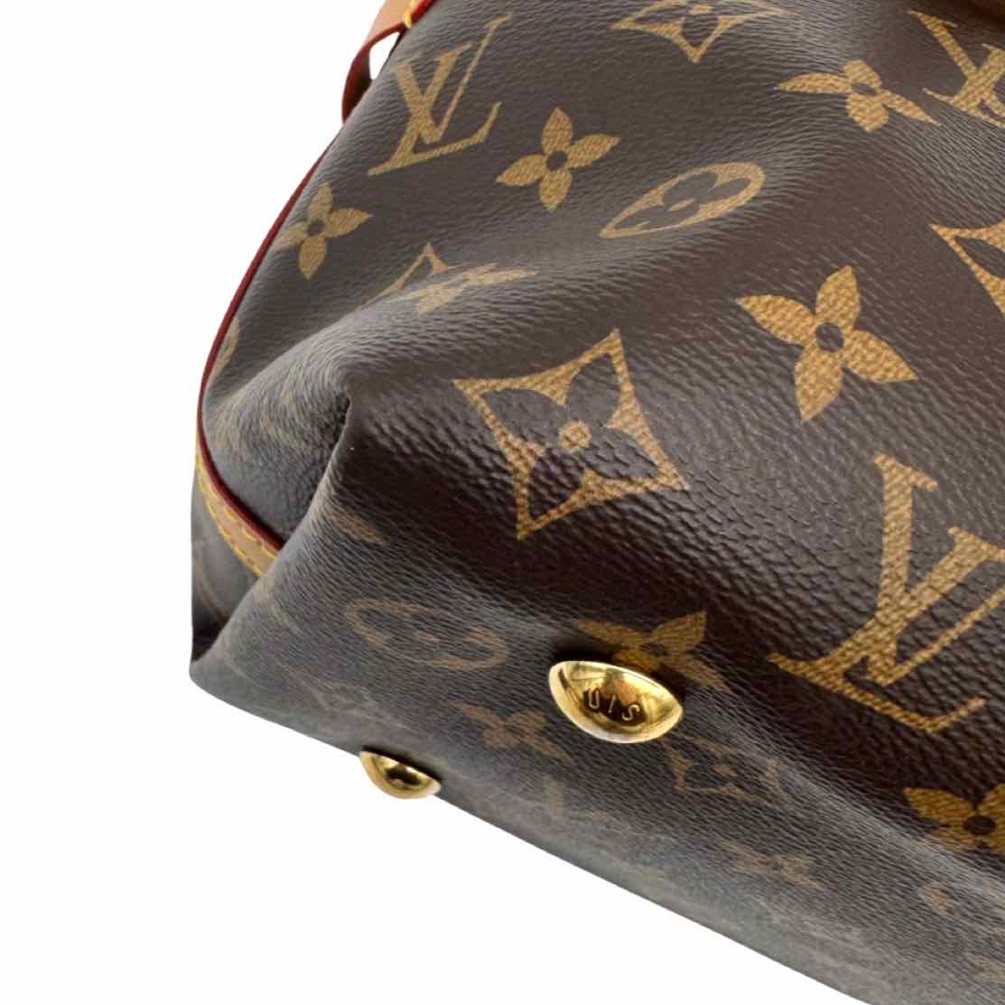 Louis Vuitton Monogram Canvas Carry All PM Shoulder Bag Brown