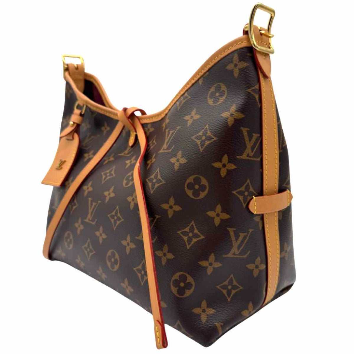 Louis Vuitton Monogram Canvas Carry All PM Shoulder Bag Brown