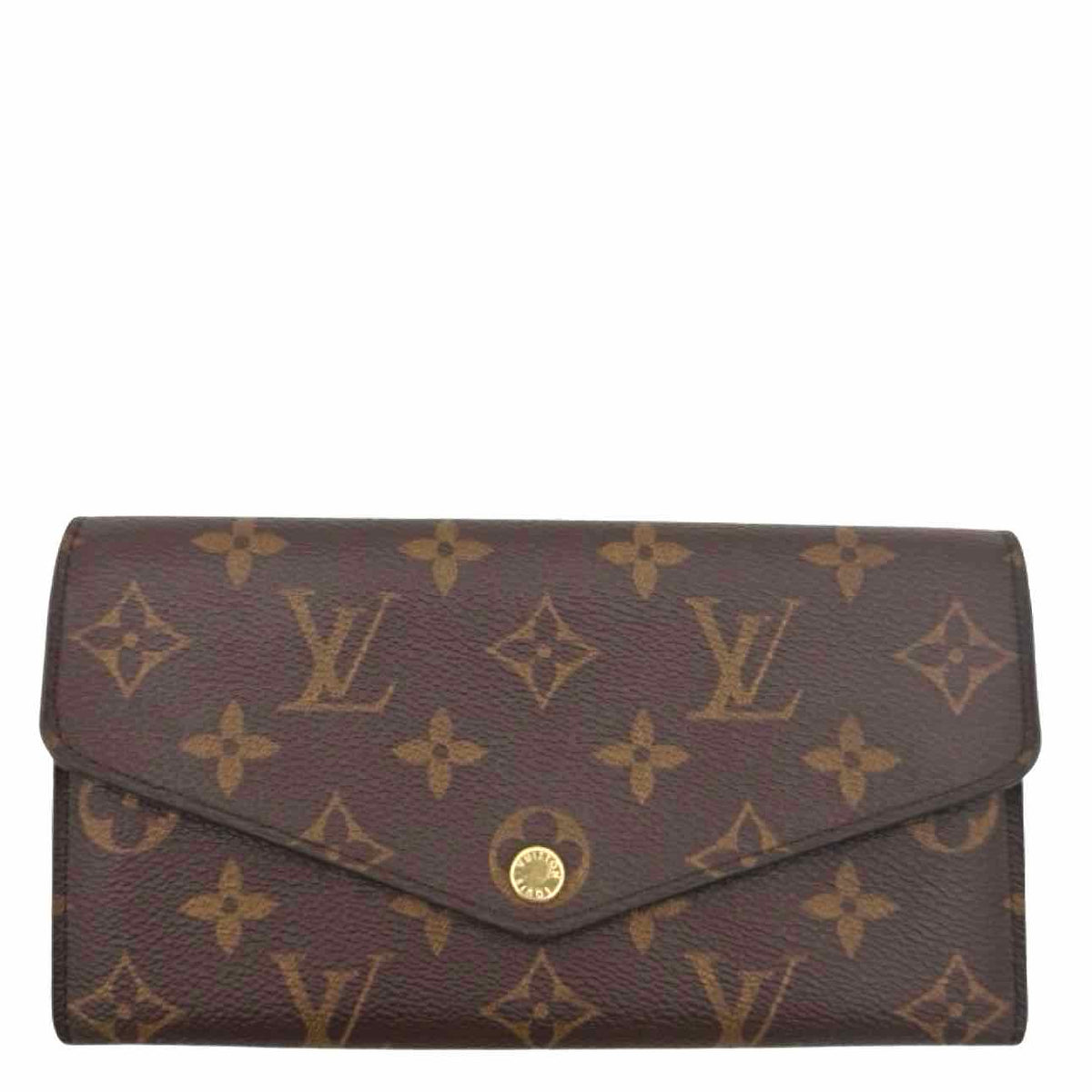 LOUIS VUITTON Monogram Canvas Sarah Wallet Brown