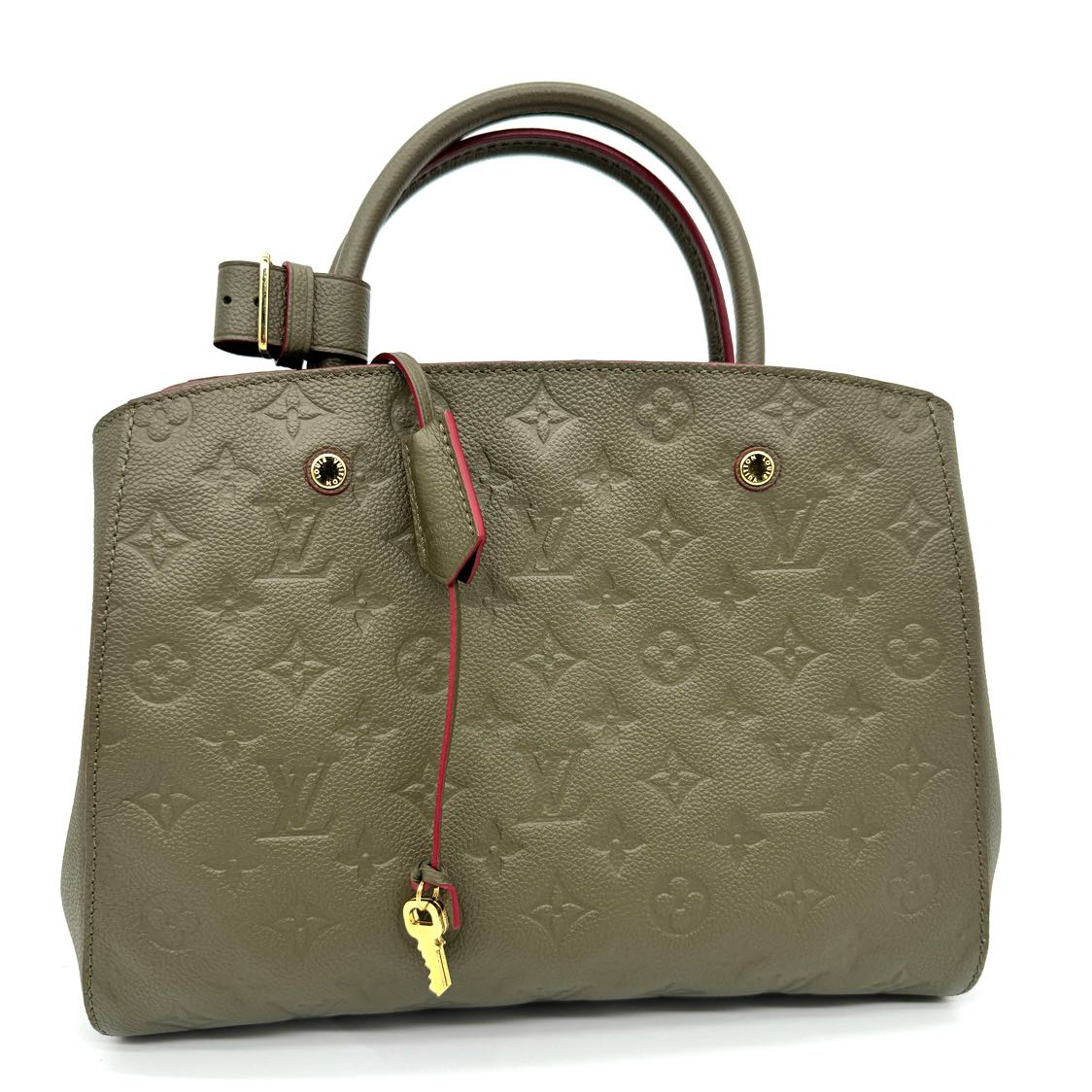Louis Vuitton Taupe Monogram Empreinte Montaigne MM Tote (Pre-Owned)