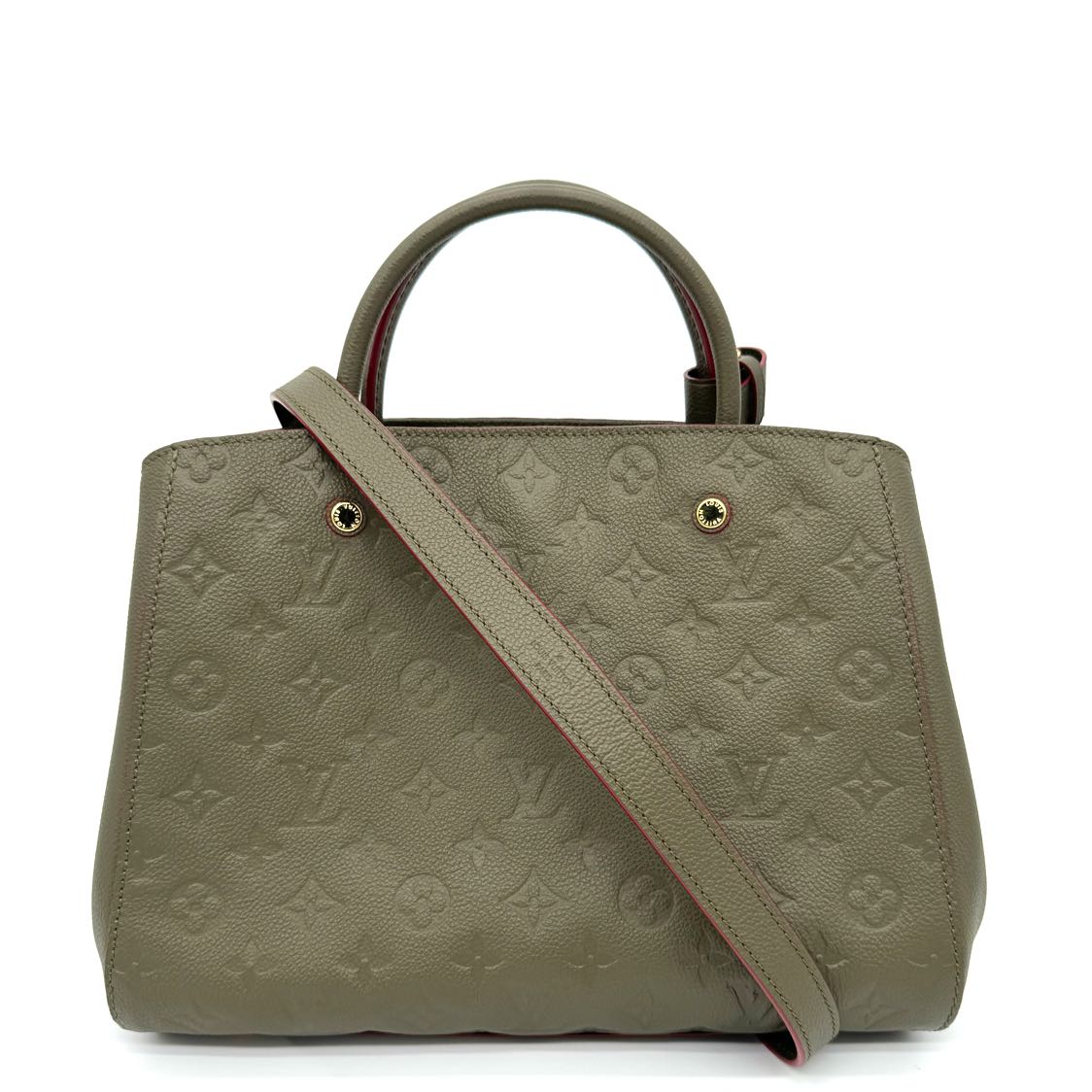 Louis Vuitton Taupe Monogram Empreinte Montaigne MM Tote (Pre-Owned)