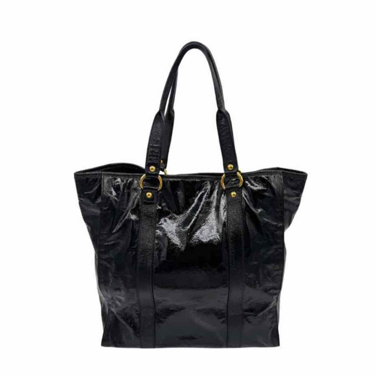 MIU MIU Patent Leather Tote Black (Pre-Owned)