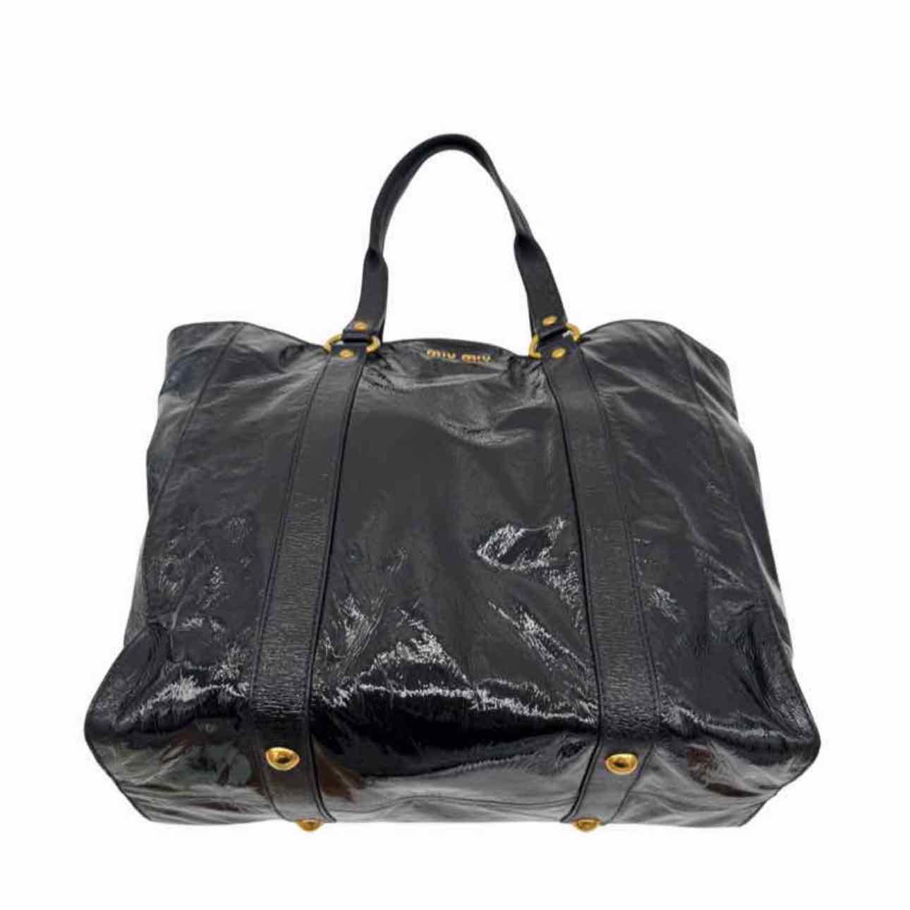 MIU MIU Patent Leather Tote Black (Pre-Owned)