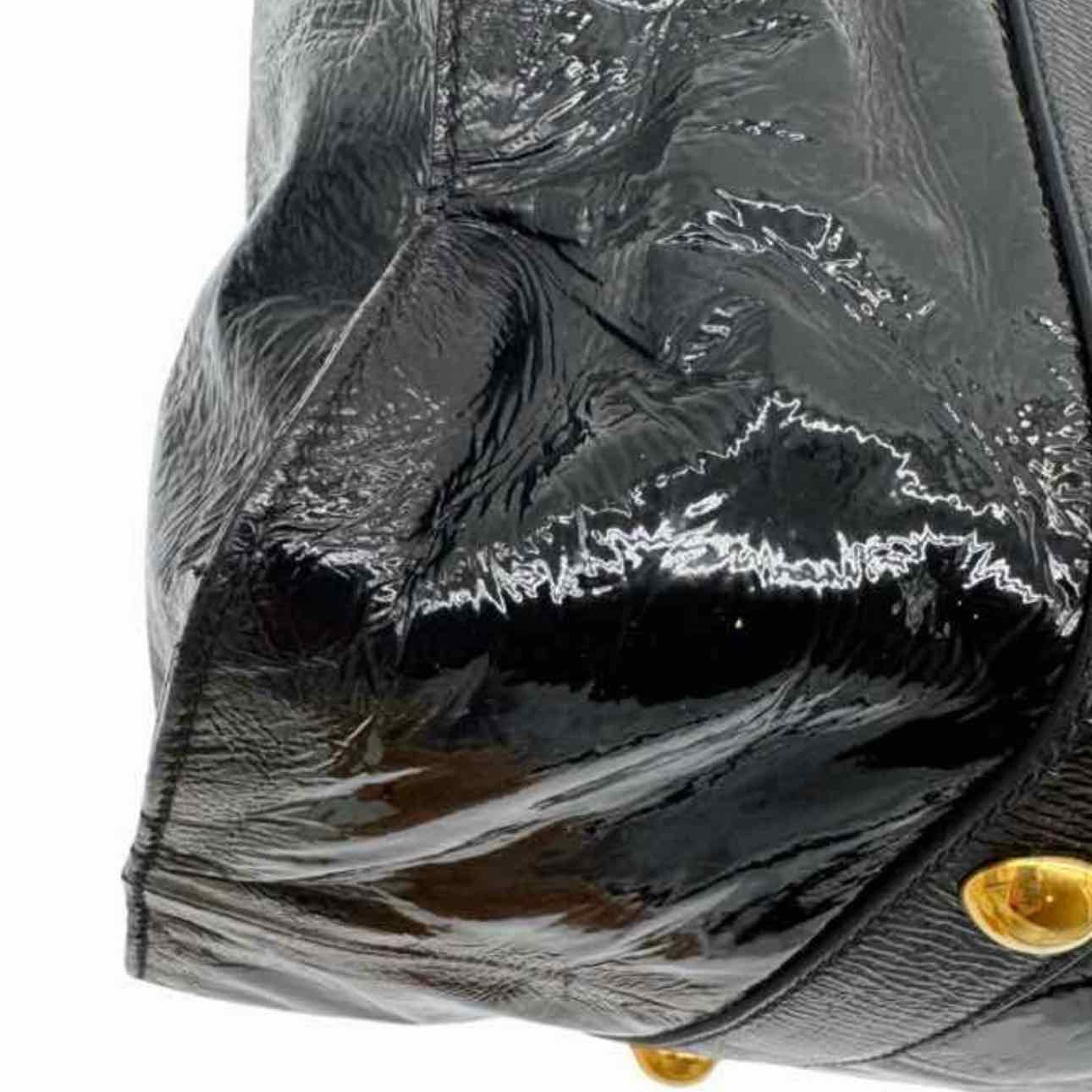 MIU MIU Patent Leather Tote Black (Pre-Owned)