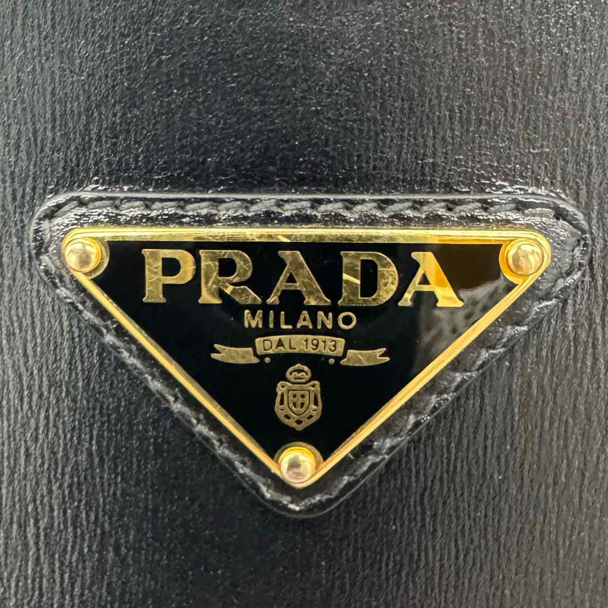 PRADA Box Calfskin Cleo Shoulder Bag Black