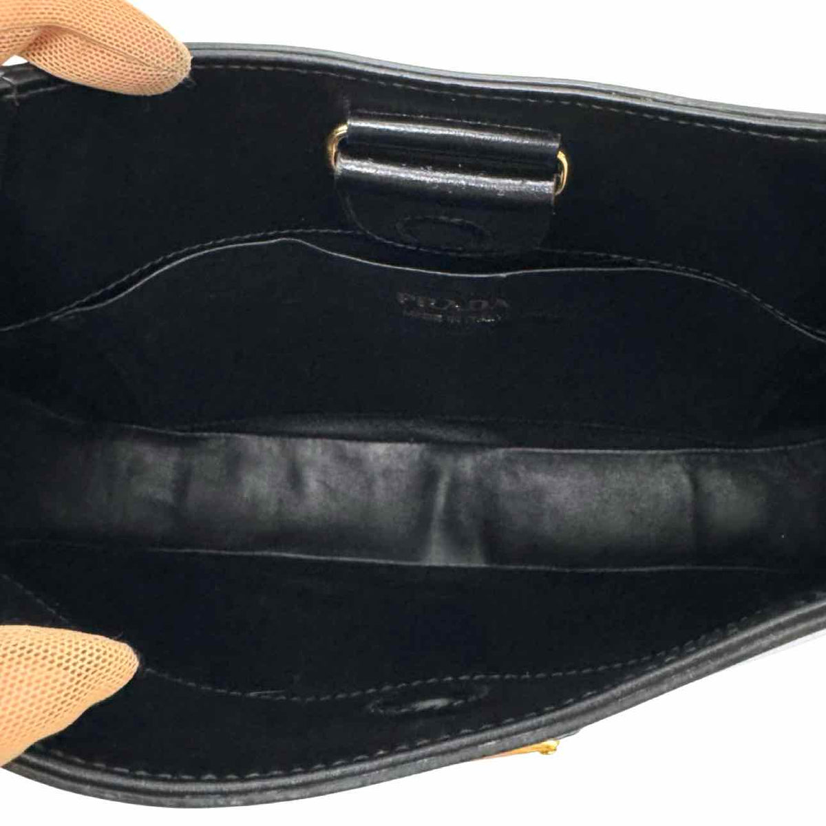 PRADA Box Calfskin Cleo Shoulder Bag Black