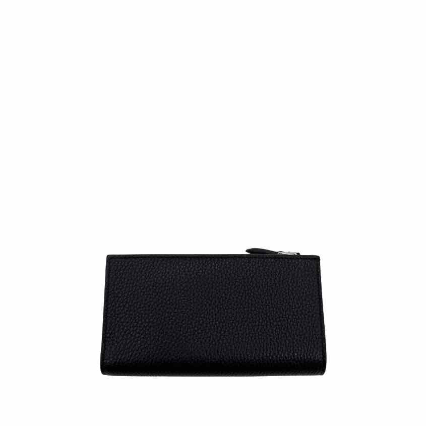 PRADA Leather Large Wallet Black (Pre-Owned)