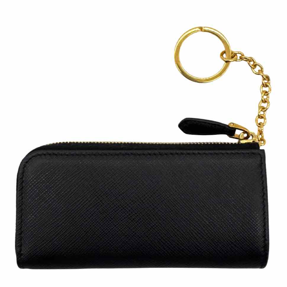 PRADA Vitello Move Zip-Around Key Case Black