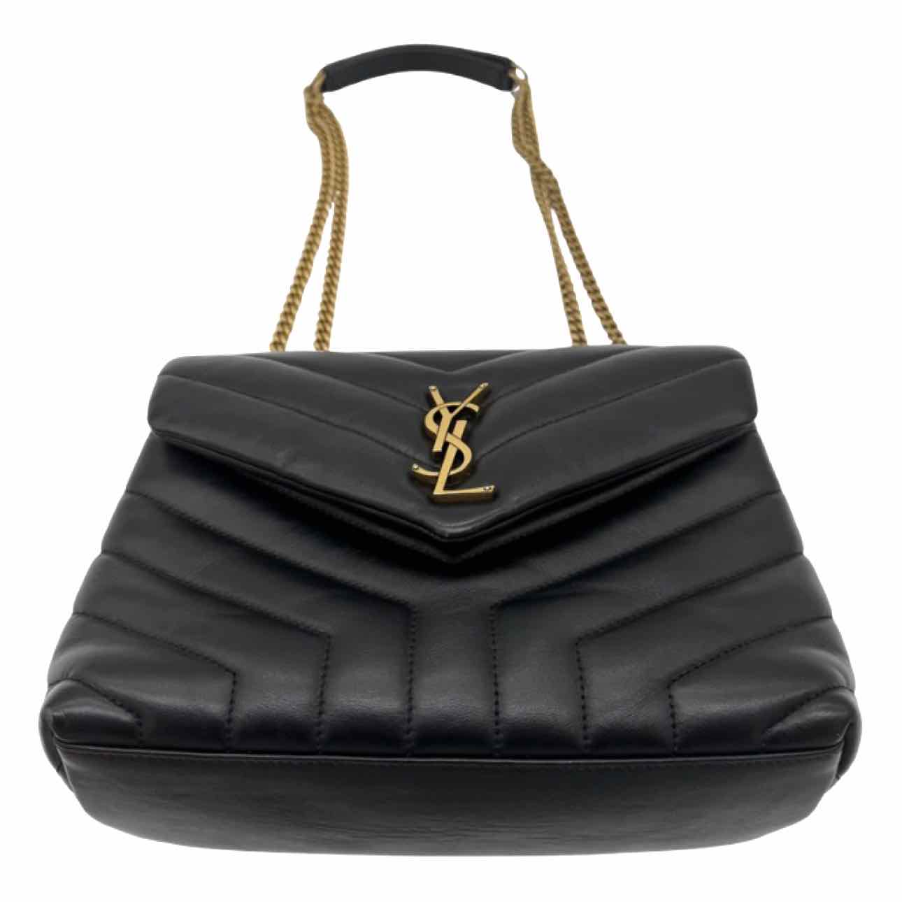SAINT LAURENT Calfskin Matelasse Chevron Small Loulou Shoulder Bag