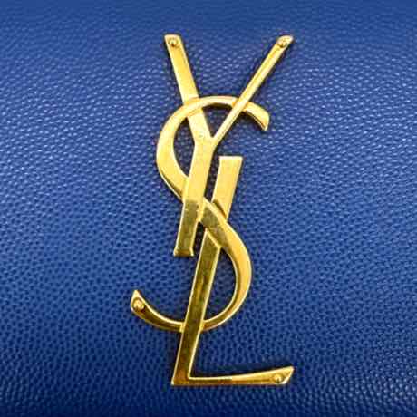 SAINT LAURENT Grain De Poudre Kate Satchel Ultramarine