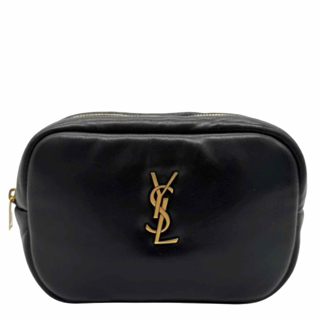 SAINT LAURENT Lambskin Calypso Cosmetic Pouch