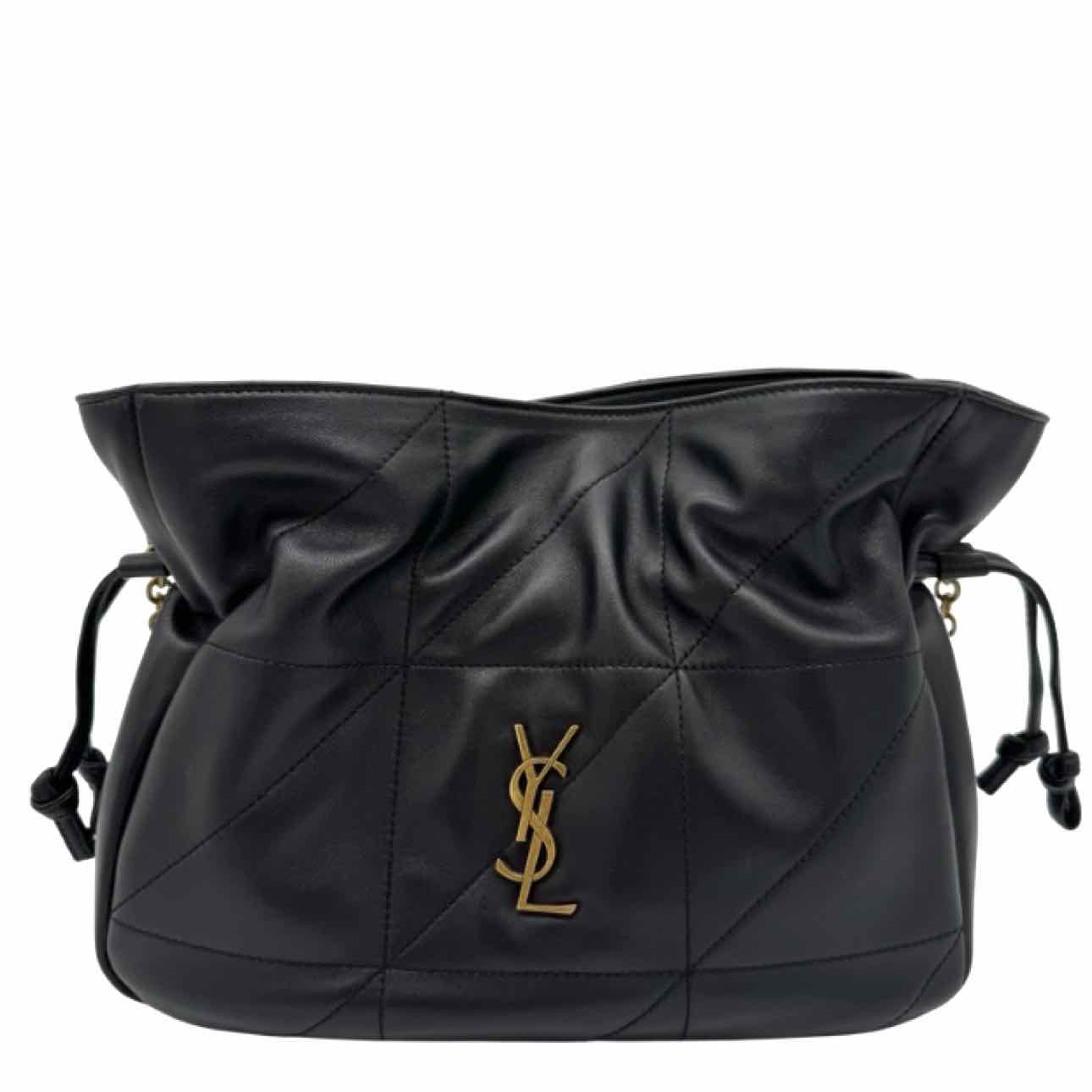 SAINT LAURENT Lambskin Jamie Medium Shoulder Pouch Black