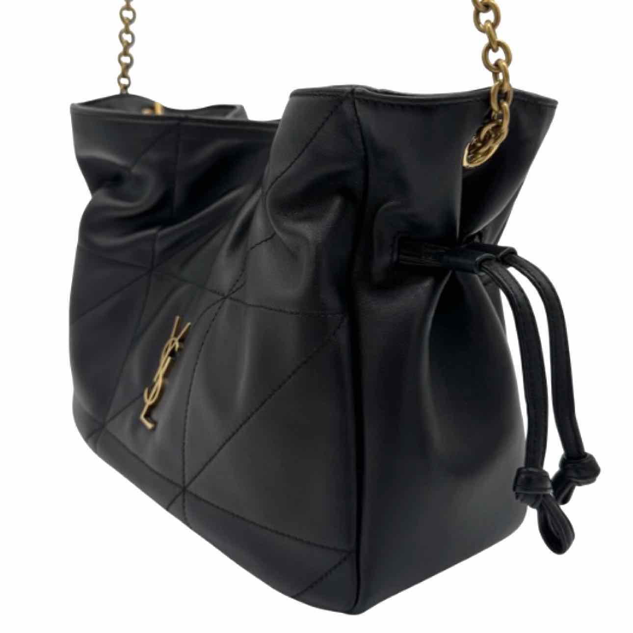 SAINT LAURENT Lambskin Jamie Medium Shoulder Pouch Black