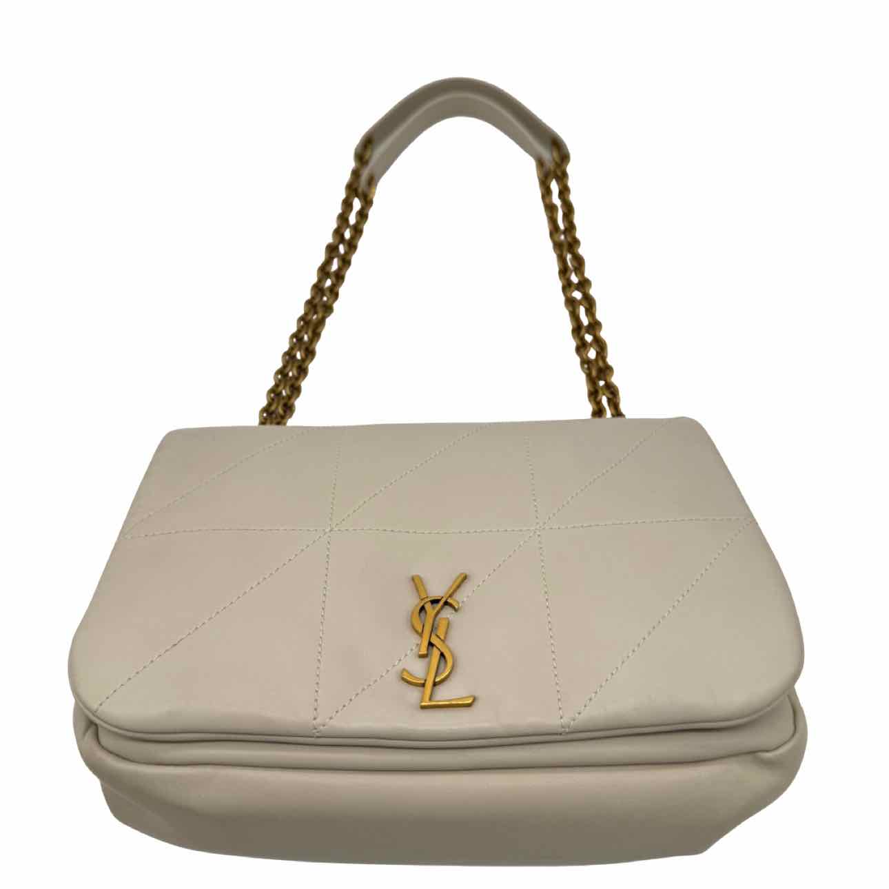 SAINT LAURENT Lambskin Matelasse Small Jamie 4.3 Shoulder Bag Cream