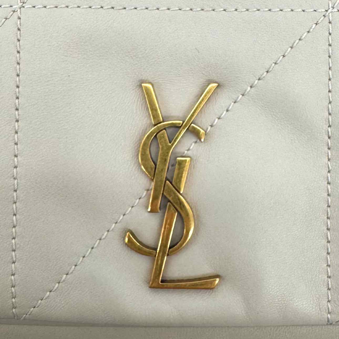 SAINT LAURENT Lambskin Matelasse Small Jamie 4.3 Shoulder Bag Cream