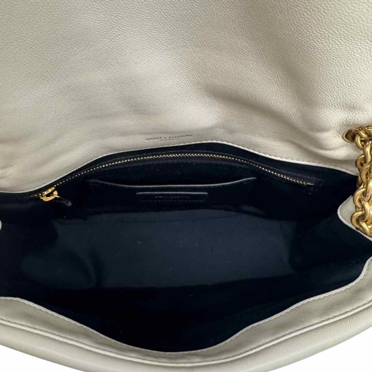 SAINT LAURENT Lambskin Matelasse Small Jamie 4.3 Shoulder Bag Cream