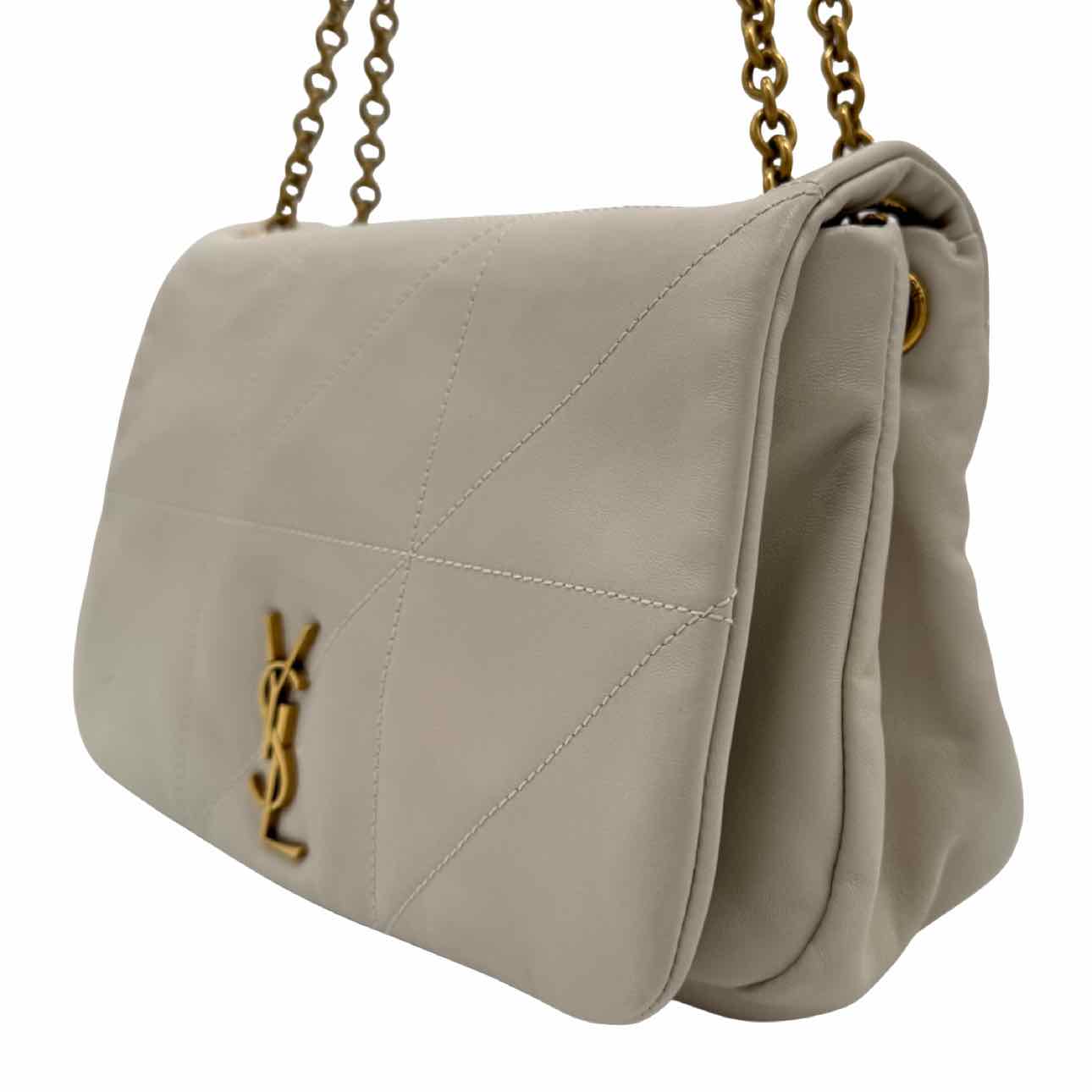 SAINT LAURENT Lambskin Matelasse Small Jamie 4.3 Shoulder Bag Cream