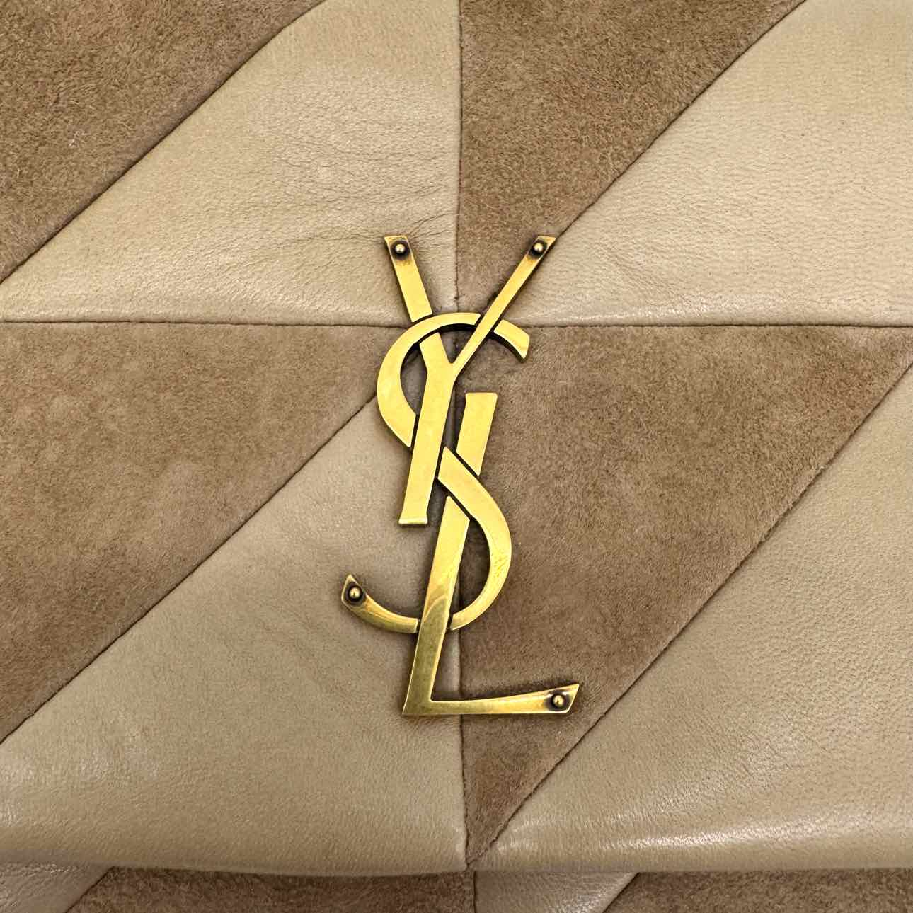 SAINT LAURENT Lambskin Suede Quilted Medium Jamie Brown Bag (Pre-Owned)