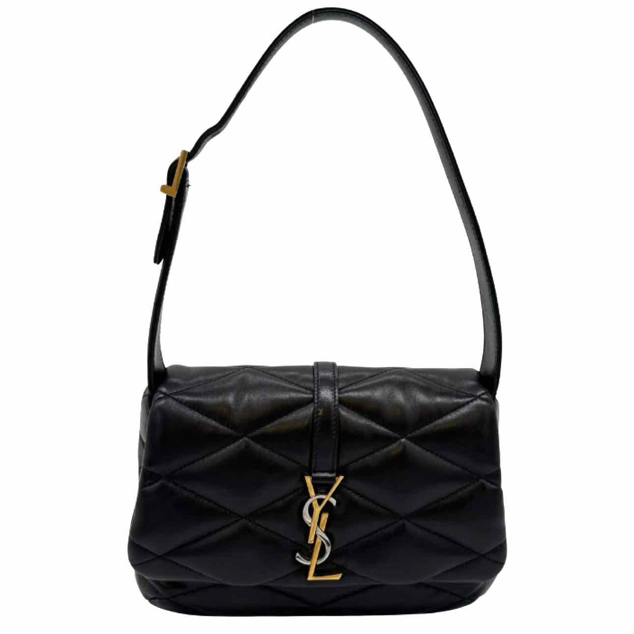 SAINT LAURENT Quilted Lambskin Diamond Sac Le 5 À 7 Sac Shoulder Bag Black