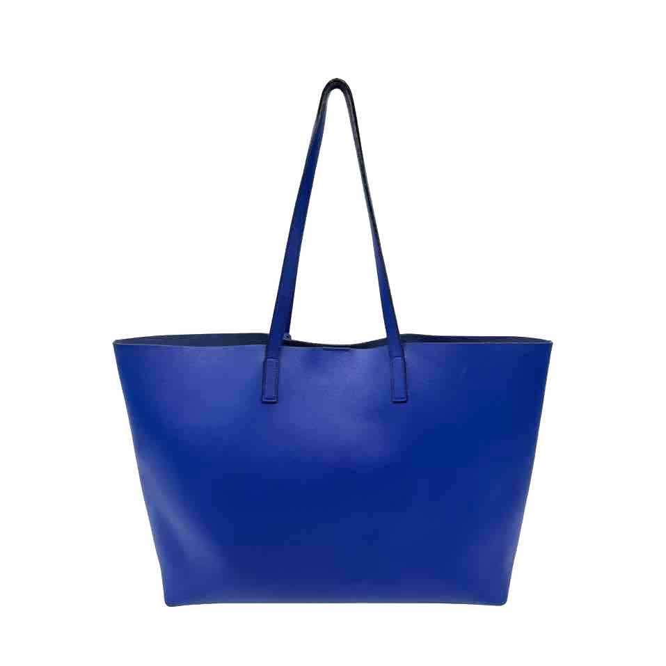SAINT LAURENT Shopping Tote Navy Blue (Pre-Owned)