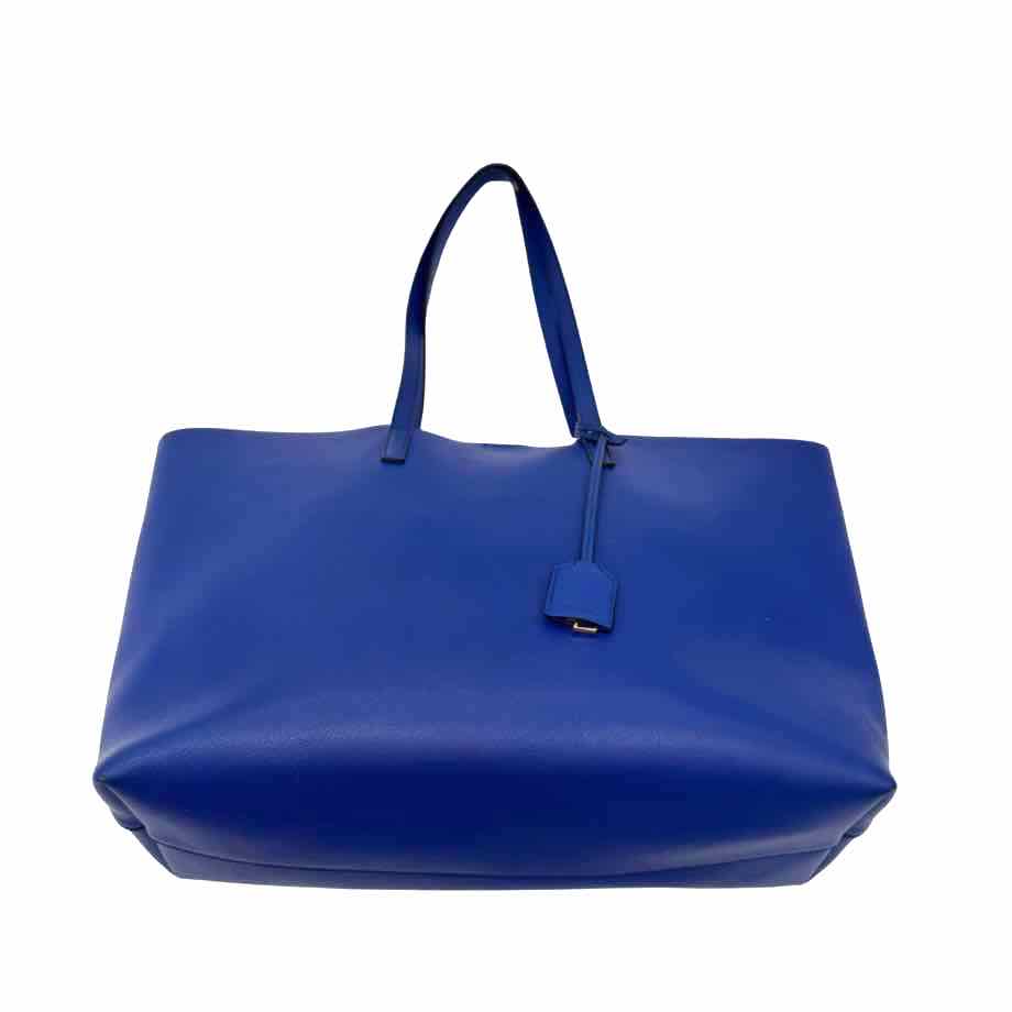 SAINT LAURENT Shopping Tote Navy Blue (Pre-Owned)