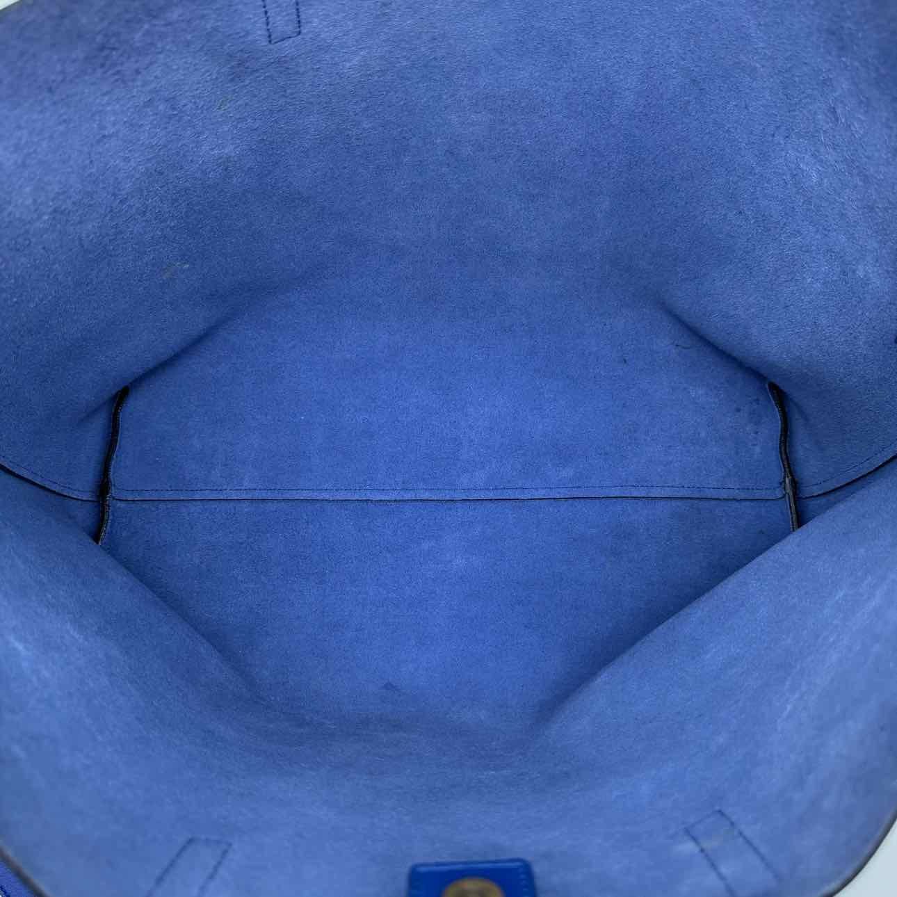 SAINT LAURENT Shopping Tote Navy Blue (Pre-Owned)
